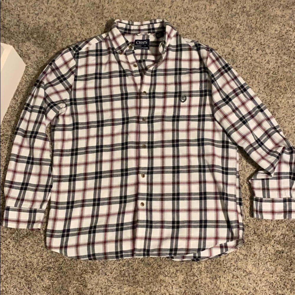 CHAPS red/black/white brushed flannel